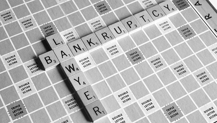 bankruptcy lawyer written on the game scrabble